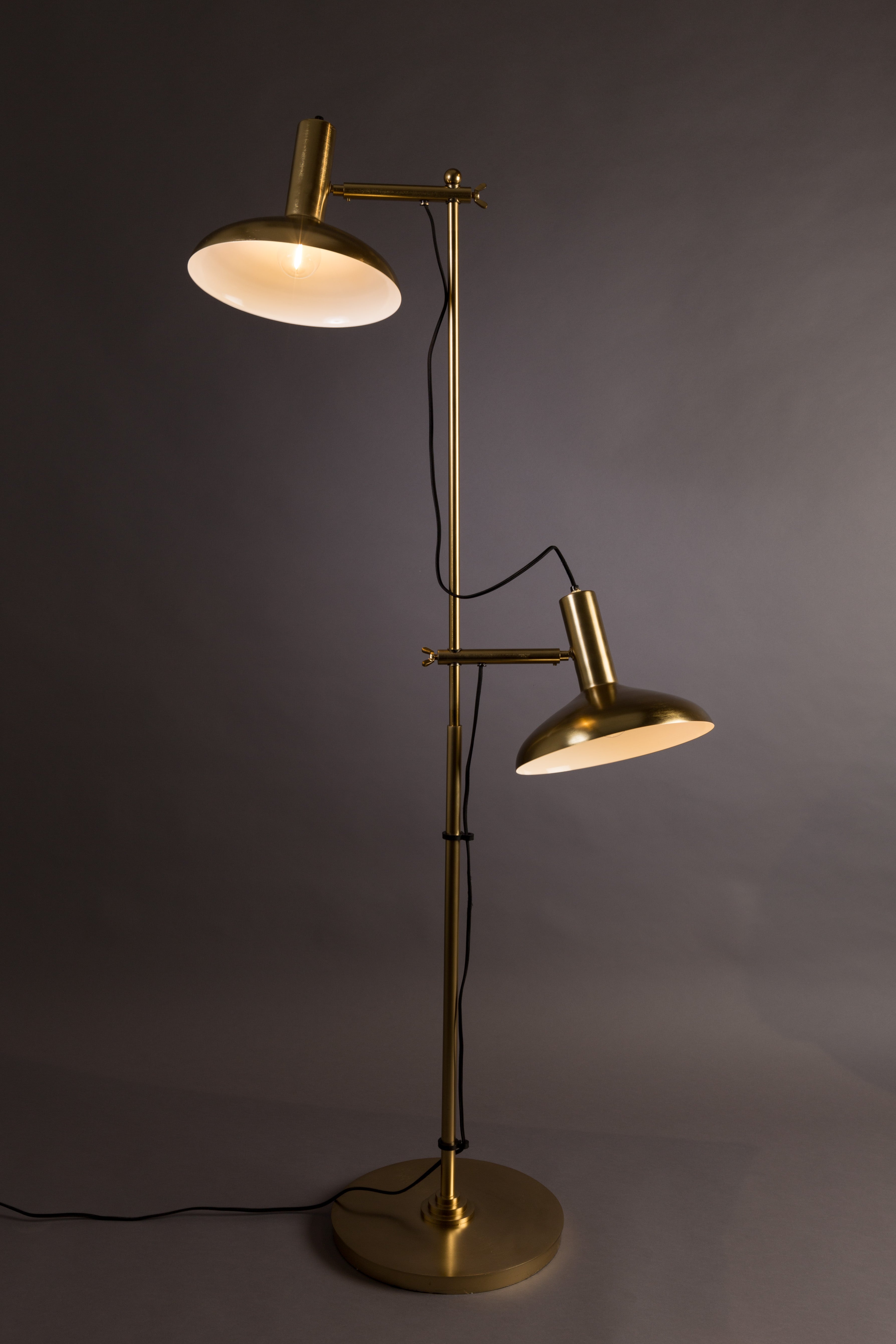 Dutchbone Karish Gold Double Head Floor Lamp